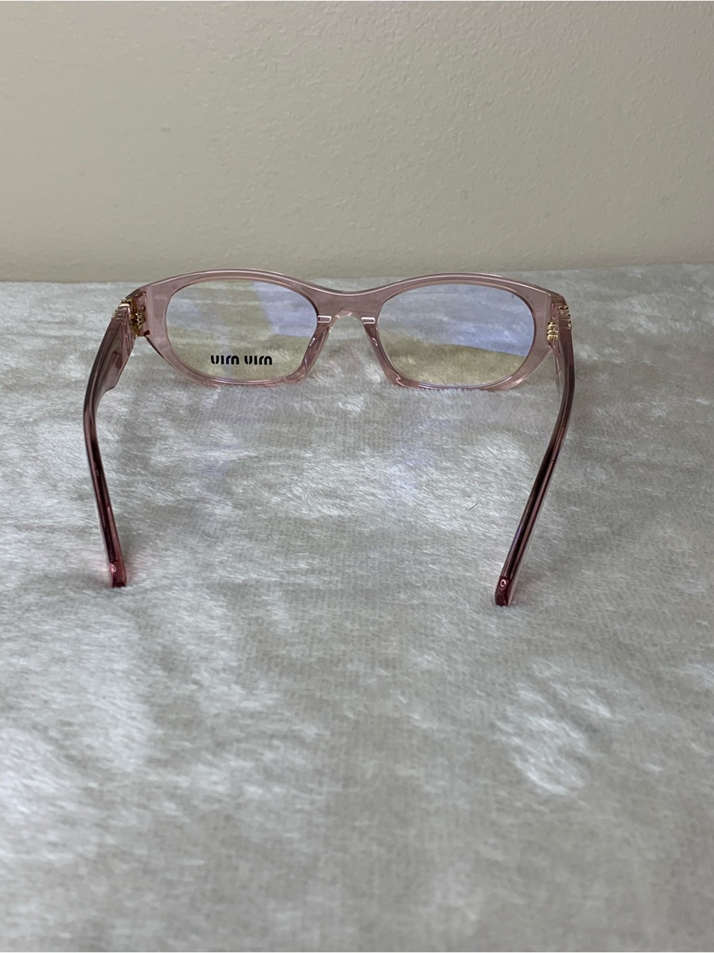 Mint Miu Miu 0MU A03SF  Womens Sunglasses Translucent Clear Pink Purple - Picture 4 of 7